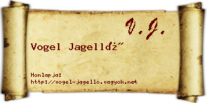 Vogel Jagelló névjegykártya